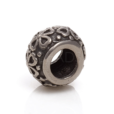304 Stainless Steel European Beads STAS-G228-20AS-1