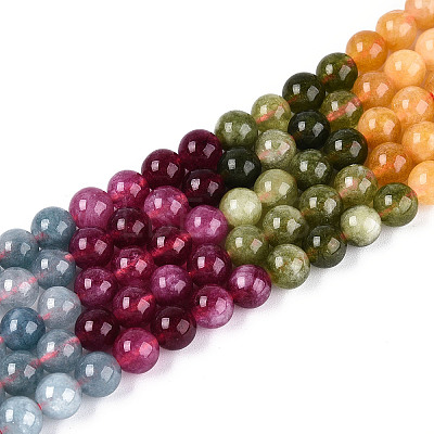 Natural White Jade Beads Strands G-Z097-A01-6mm-C-1