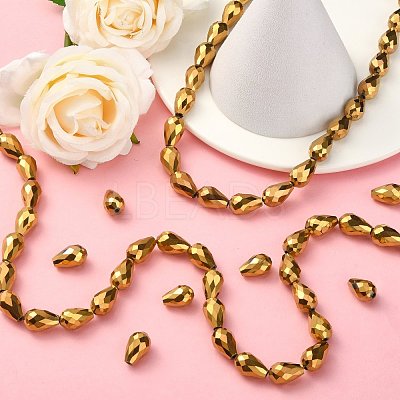 Electroplate Glass Beads Strands EGLA-D017-15x10mm-3-1