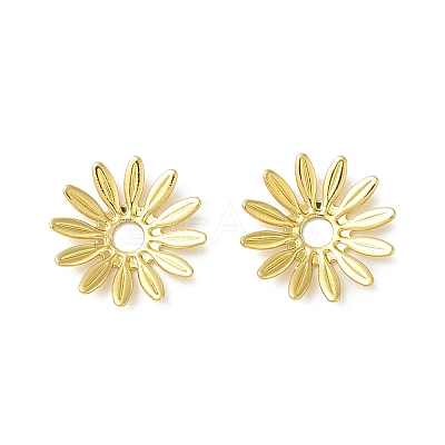 Rack Plating Brass Bead Caps X-KK-B053-26G-1