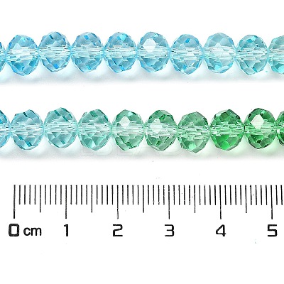 Transparent Painted Glass Beads Strands DGLA-A034-T6mm-A17-1
