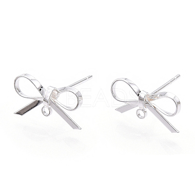 Brass Stud Earring Findings LS-X-KK-S350-013S-1