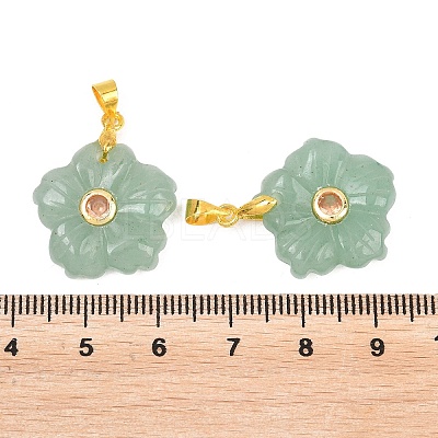 Natural Green Aventurine Carved Pendants G-A315-01G-09-1