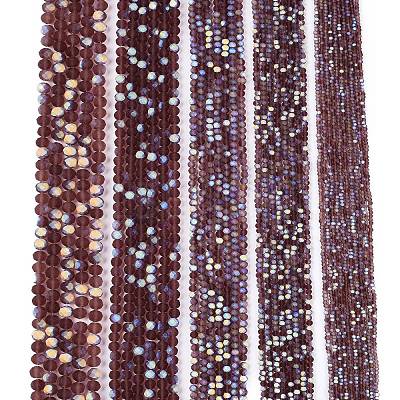 Transparent Glass Beads Strands EGLA-A044-T6mm-MB13-1
