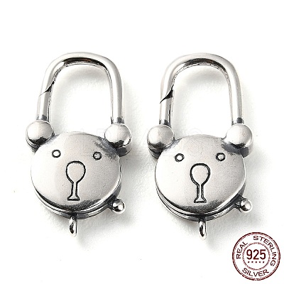 925 Thailand Sterling Silver Lobster Claw Clasps STER-D003-15AS-1