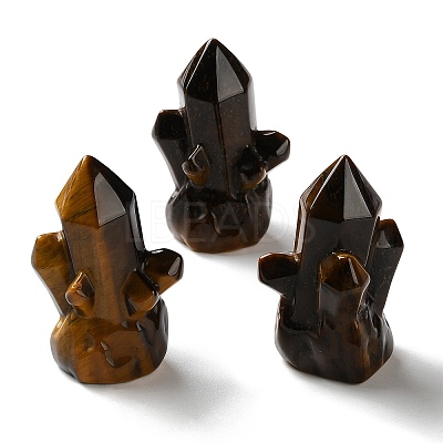 Natural Tiger Eye Cluster Display Decorations DJEW-C020-01E-1