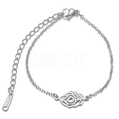 Tarnish Resistant 201 Stainless Steel Link Bracelets STAS-T040-JN017-1-1