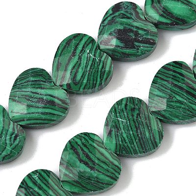 Synthetic Malachite Beads Strands G-A309-A19-01-1