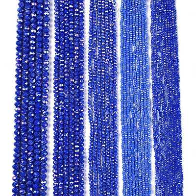 Electroplate Glass Beads Strands EGLA-A044-P8mm-B32-1