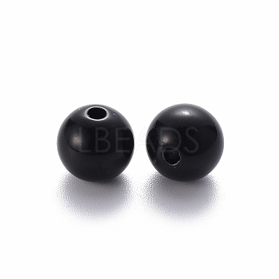 Opaque Acrylic Beads X-MACR-S370-C10mm-S002-1