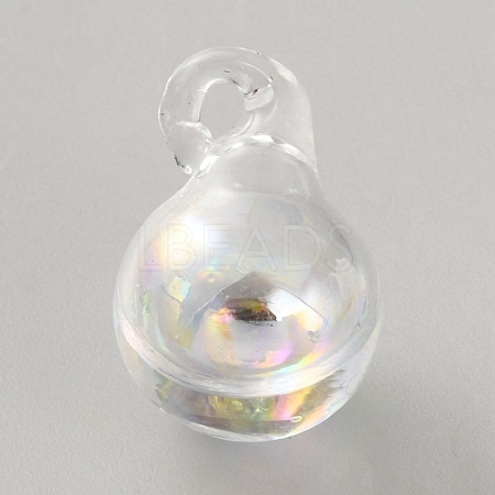 High Borosilicate Glass Bottle Pendants LS-GLAA-WH0010-02B-1
