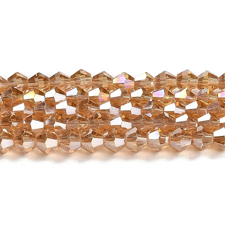 Transparent Electroplate Glass Beads Strands LS-GLAA-F029-3mm-A18-1