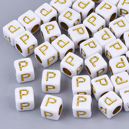 Plating Acrylic Beads SACR-S297-09P-1
