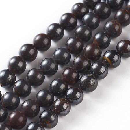 Natural Tiger Iron Beads Strands G-O181-15-1