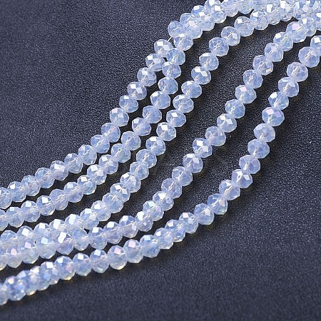 Electroplate Glass Beads Strands EGLA-A034-J1mm-B06-1