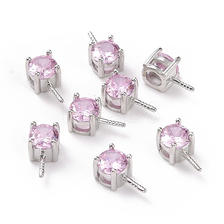 Rhodium Plated 925 Sterling Silver Peg Bails STER-D035-47P-06-1