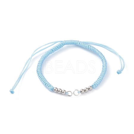 Adjustable Braided Polyester Cord Bracelet Making AJEW-JB00849-02-1