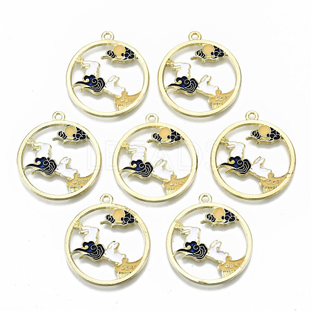 Chinese Style Alloy Pendants RESI-R431-05-RS-1
