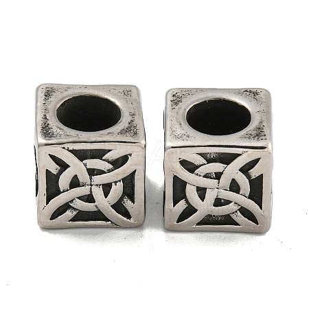 316 Surgical Stainless Steel European Beads STAS-Q326-03AS-03-1