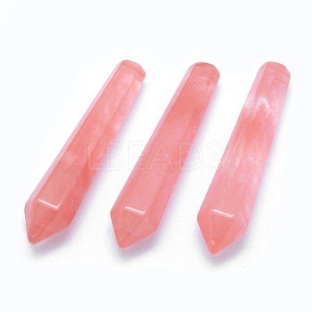 Cherry Quartz Glass Pointed Beads G-E490-E11-01-1
