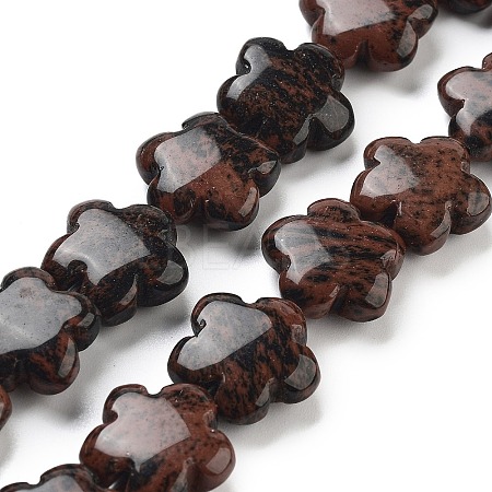 Natural Mahogany Obsidian Beads Strands G-F769-N01-01-1