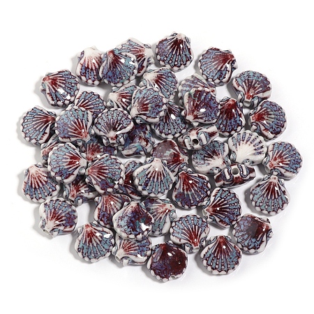 Handmade Bright Glazed Porcelain Beads PW-WG68EBA-01-1