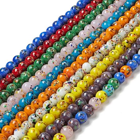 Handmade Lampwork Beads Strand LAMP-C008-02-1