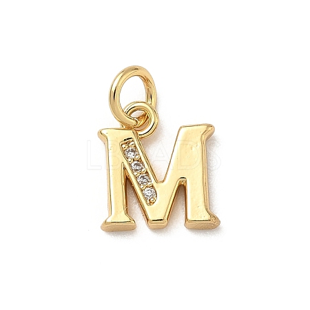 Brass Micro Pave Cubic Zirconia Charms KK-I382-03G-M-1