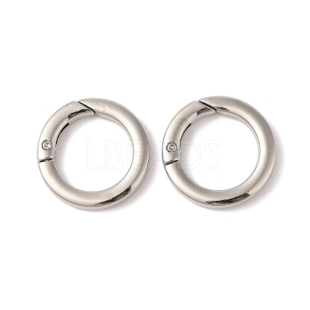 Nickel Plated Alloy Spring Gate Rings FIND-Q104-01C-P-1
