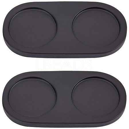 2Pcs Wood Pepper Grinder Holder DJEW-GF0001-65-1
