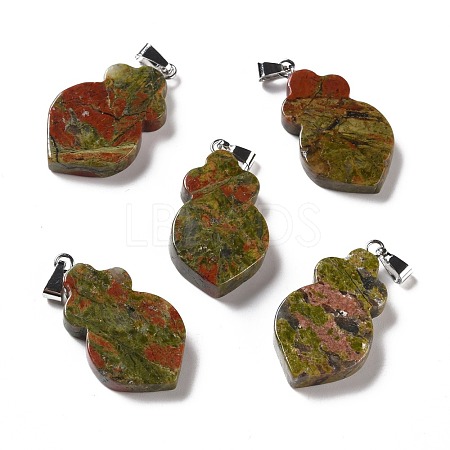 Natural Unakite Pendants G-F714-01B-1