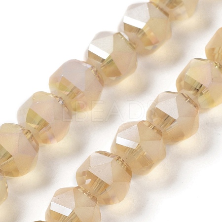 Electroplate Transparent Glass Beads Strands EGLA-I018-AB04-1