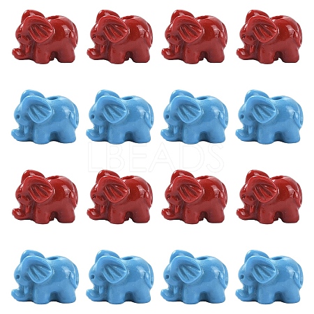 20Pcs 2 Colors Synthetic Coral Beads CORA-YW0001-03-1