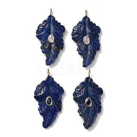 Natural Lapis Lazuli Carved Pendants G-K372-06G-02-1