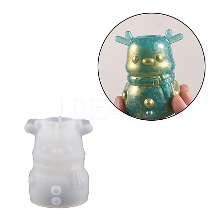 Christmas DIY Candle Holder Silicone Statue Molds DIY-F141-01B-1