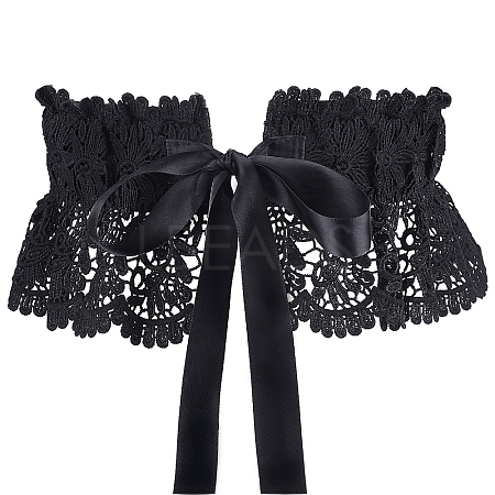 Polyester Bowknot Wide Elastic Corset Belts AJEW-WH0248-31B-1