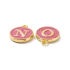 Golden Plated Alloy Enamel Charms ENAM-S118-08-M-2