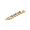 Rack Plating Brass Micro Pave Clear Cubic Zirconia Pendants KK-A224-03H-G-2