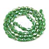 Opaque Solid Color Electroplate Glass Beads Strands EGLA-N013-P4mm-B04-2