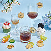 40Pcs Mirror Acrylic Wine Glass Charms AJEW-FG0003-02A-5