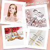 2Pcs 925 Sterling Silver Micro Pave Clear Cubic Zirconia Twister Clasps STER-BBC0007-49S-5