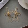 304 Stainless Steel Butterfly Tassel Stud Earrings EJEW-B151-02-1