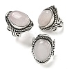 Natural Rose Quartz Adjustable Rings RJEW-I108-01AS-13-4