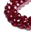 Electroplate Transparent Glass Beads Strands EGLA-A035-T10mm-A07-3