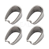 Tarnish Resistant 201 Stainless Steel Snap on Bails X-STAS-H052-3