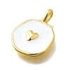 Brass with Enamel Pendants KK-D295-31G-01-2