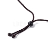 Natural Unakite Ring Pendant Necklace with Nylon Cord for Women NJEW-F306-02G-3