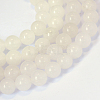 Natural White Jade Round Bead Strands X-G-E334-4mm-13-1