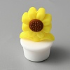 Sunflower Pot Food Grade Eco-Friendly Silicone Beads SIL-TAC0002-17B-1