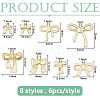 48Pcs 8 Styles Bowknot Alloy Pendants FIND-DC0007-72C-2
